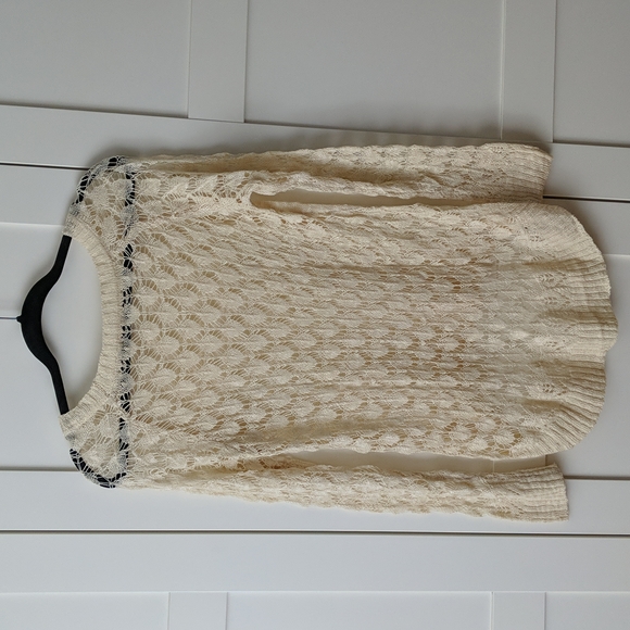 ❄️ 3/$25 Cream Beige High Low Loose Knit Sweater - Picture 4 of 6